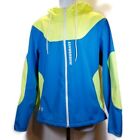 Warrior Lacrosse Mens Sz L Yellow Blue Full Zip Hooded Lined Jacket with Pockets