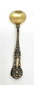 RARE  DOMINIC & HAFF NEW KING STERLING MASTER  SALT SPOON 3 11/32" NO MONO b6 - Picture 1 of 4