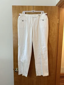 Harve Benard Women’s White Pants Vintage Stretch Made In Ukraine Size 16 - Picture 1 of 16