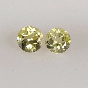 0.98 Ct Natural Citrine High Luster Round Cut Pair- 8695 - Picture 1 of 2
