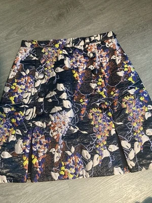 Minifalda tallada con estampado de flores multicolor talla 36 Foto 1 de 4