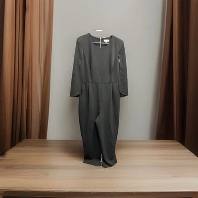 Mono para mujer Calvin Klein negro manga larga cremallera pierna ancha talla 16 Foto 1 de 4