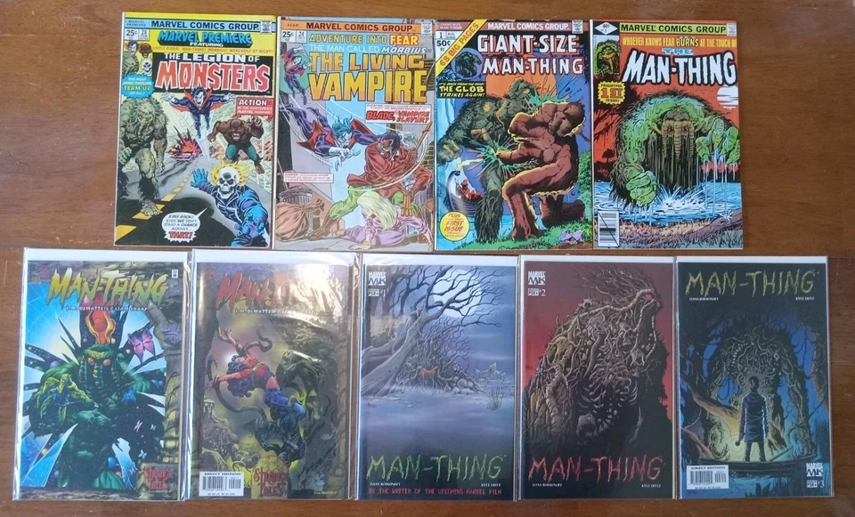 Marvel Premiere (1976) #28 (PRIMERA Legión de Monstruos) + Man-Thing (1979) #1 + MÁS Foto 1 de 4