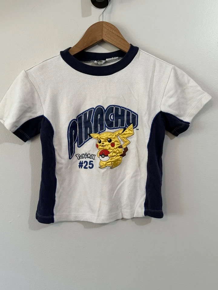 Pikachu Pokemon RARE Vintage 90s Nintendo Kids Shirt  Embroidered Cut Tag - Image 1 of 4