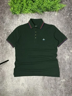 Men`s Vintage Vivienne Westwood Cotton Green Polo Short Sleeve T-shirt Size XL - Image 1 of 4
