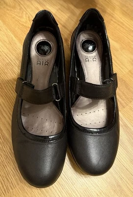 Clarks Women's Black Leather Mary Jane Shoes Wedge Heels Size UK 5.5 EU 38.5  - Image 1 of 4