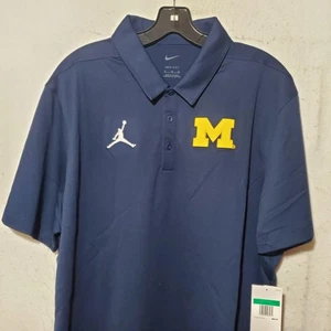 Michigan Wolverines Shirt Mens XL Navy NCAA Football Nike Dri Fit Jordan - Picture 1 of 14