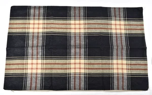 Pottery Barn Griffin Plaid Lumbar Pillow Cover 16x26 Black SAMPLE - READ - Picture 1 of 11