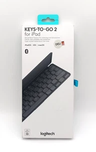 Logitech Keys-To-Go 2 – Kabellose Bluetooth-Tastatur für Apple iPad, iPhone, Mac - Afbeelding 1 van 6