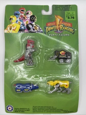 Saban Mighty Morphin Power Rangers 1993 favores de fiesta dinosaurios no. 5313 (B) Foto 1 de 2