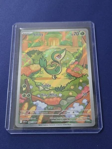 Pokémon TCG - SV Snivy Illustrazione Rara 087/086 NM Bullone Nero - Foto 1 di 2