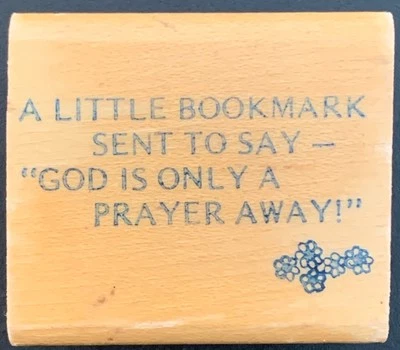 Винтажный резиновый штамп религиозный... «Бог только молитва!» - Изображение 1 из 2