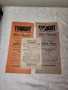 Antiguo Lote de Programa de Vodevil Elite & Dreamland Theatre Kathleen Morey - Imagen 1 de 8