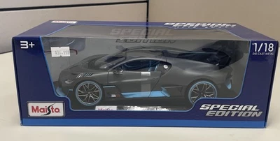 Nuevo en caja Maisto Bugatti Divo Edición Especial Diecast Gris Azul Modelo Coche Escala 1/18 Foto 1 de 4