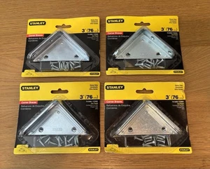 STANLEY 3" Corner Brace Heavy Duty, Lot Of 4 Pks (2 Per Pk)- P/N# 75-5560 -New! - Picture 1 of 11