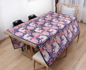 Roller Print On Cotton Fabric Uzbek 7.28' x 6.40' VINTAGE FAST Shipment 14973 - Picture 1 of 10