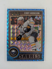 2014-15 O PEE CHEE PLATINUM BLUE CUBES CODY HODGSON #34 /65