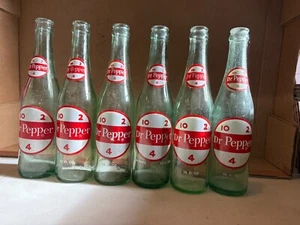Dr. Pepper Sodaflaschen.  SECHS - 10oz. Glasflaschen. - Bild 1 von 11
