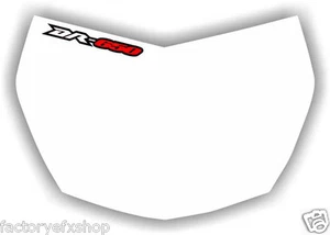 DR650 Red Front Number Plate Graphic DR 650 decal stickers Headlight DR-650 - Foto 1 di 2