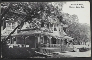 1918 Baker's Hotel Gaspe Quebec Postkarte - Bild 1 von 2