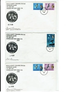 APOLLO 13 Space April 1970 Tracking Stations 3 Covers: ASCENSION ISLAND !! - Picture 1 of 1