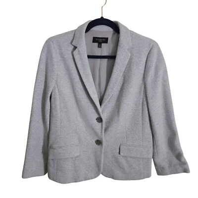 Blazer Talbots Nuevo sin Etiquetas Gris Neutro Tweed 2 Botones Carrera Oficina Primavera Talla 10p Foto 1 de 4