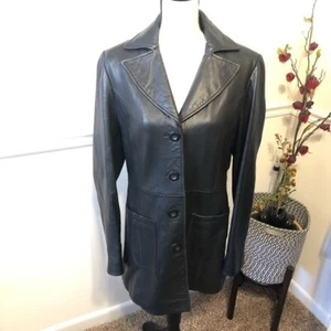 Sonoma Lambskin Leather Long Sleeve Jacket M - Picture 1 of 12