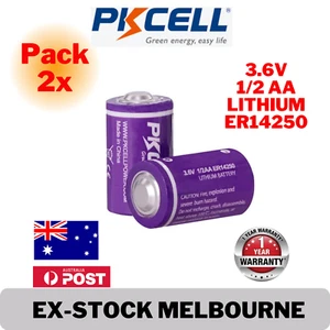 2PK ER14250 LS14250 3.6V Lithium Battery 1/2AA R6 Li-SOCl2 Non rechargeable - Picture 1 of 7