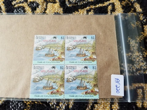 Australia MNH Stamp - 1987 200th Anni 1st Fleet Cape of Good Hope SPECIMEN AF220 Cover