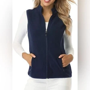Fuinloth Womens Fleece Vest Polar Soft Sleeveless Classic Fit with Zip up Pocket - Picture 1 of 6