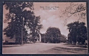 Sunderland MA View of the Store, Library & Street Free Shipping - Picture 1 of 2