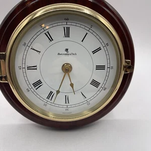 Abercrombie & Fitch Nautical Port Hole Clock Made In Germany 8 Inches Tall - Picture 1 of 12