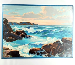 Rompecabezas de cuatro puntos 1000 piezas pintura por número paisaje marino océano arte rompecabezas 27x 20 - Imagen 1 de 6