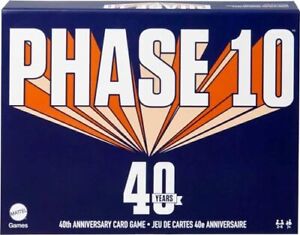 Phase 10 Card Game 40th Anniversary Edition, Family Game for Adults & Kids, R...