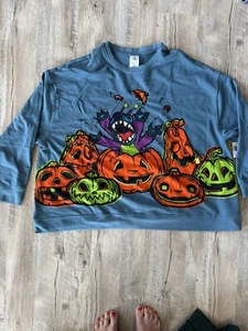 Disney Parks Stitch Halloween Pumpkin Pullover Sweatshirt for Women Sz 1XL NEW - Picture 1 of 4