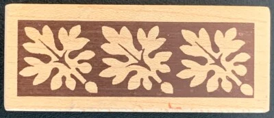 Stampa Rosa B REN-B003 Leaf Border Tile Rubber Stamp - Image 1 of 3