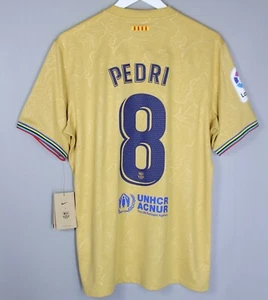 NWT BARCELONA SPAIN 2022 2023 AWAY FOOTBALL SHIRT JERSEY #8 PEDRI LFP - Picture 1 of 7