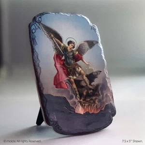 Erzengelbild St. Michael - 7,5"" katholischer Fliesenrahmen von Moicla - Bild 1 von 4