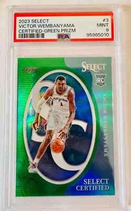 Victor Wembanyama 2023-24 Panini Select Certified Rookie Green Prizm PSA 9 - Bild 1 von 1