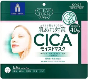 KOSE Clear Turn CICA Moist Mask 40 sheets Face Mask Prevents rough skin problems - Picture 1 of 6