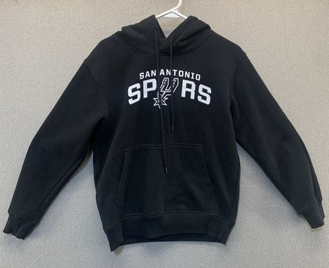 San Antonio Spurs Fanatics Hoodie Sweatshirt Pullover Medium Black White NBA ZAN Cover