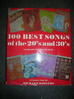 Hard Cover Piano Songbook: 100 Best Songs Of The 20'S And 30'S