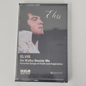 ELVIS PRESLEY HE WALKS BESIDE ME Cassette Favorite Songs of Faith & Inspiration - Picture 1 of 7