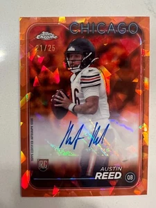2024 Topps Chrome Sapphire - Austin Reed #249 Rookie rifrattore arancione automatico /25 - Foto 1 di 2