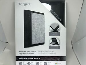 TARGUS FOLIO WRAP + STAND SIGNATURE SERIES FOR MICROSOFT SURFACE PRO 4 GRAY NEW