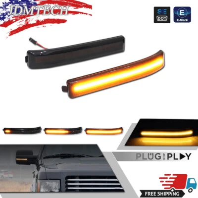 Lámpara de luz de señal de giro secuencial de espejo lateral LED para Ford 2009-2014 F150 F-150 Foto 1 de 4