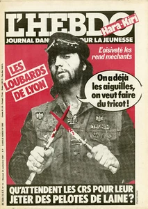 "L'HEBDO HARA-KIRI Nr. 10 vom 23.9.1981" LES LOUBARDS DE LYON WOLLEN STRICKEN - Bild 1 von 2