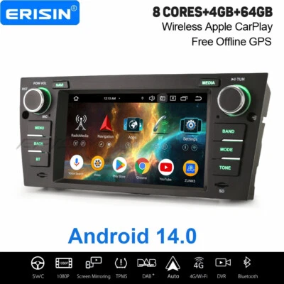 Acht-Kern 64GB Android 14 DAB+ Autoradio BMW 3er E90 E91 E92 E93 Navi CarPlay BT - Bild 1 von 4
