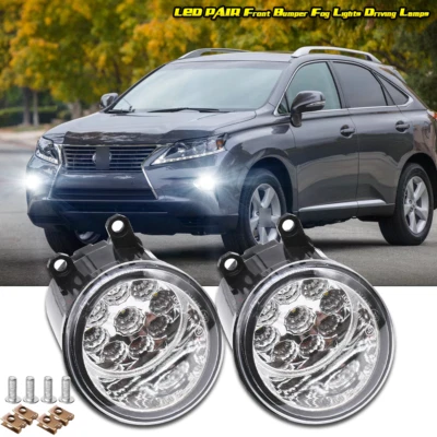 Pair LED Fog Lights Bumper Driving Lamps W/ Bulb For LEXUS RX350 2010-2013 - Image 1 of 4