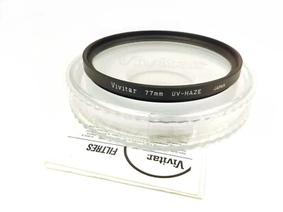 VIVITAR 77mm UV-Haze Glass Filter with Case & Instructions - Image 1 of 2